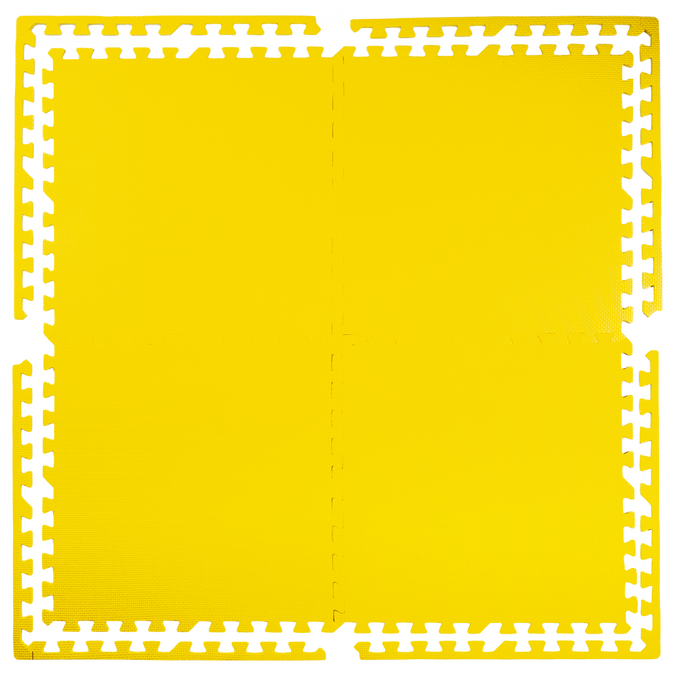 Set of 6 pcs | Foam floor puzzle mat 1cm (60x60cm) - Yellow
