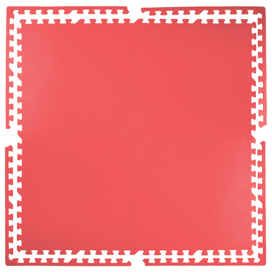 Zestaw 6szt | Mata puzzle 1cm (60x60cm) - Czerwony