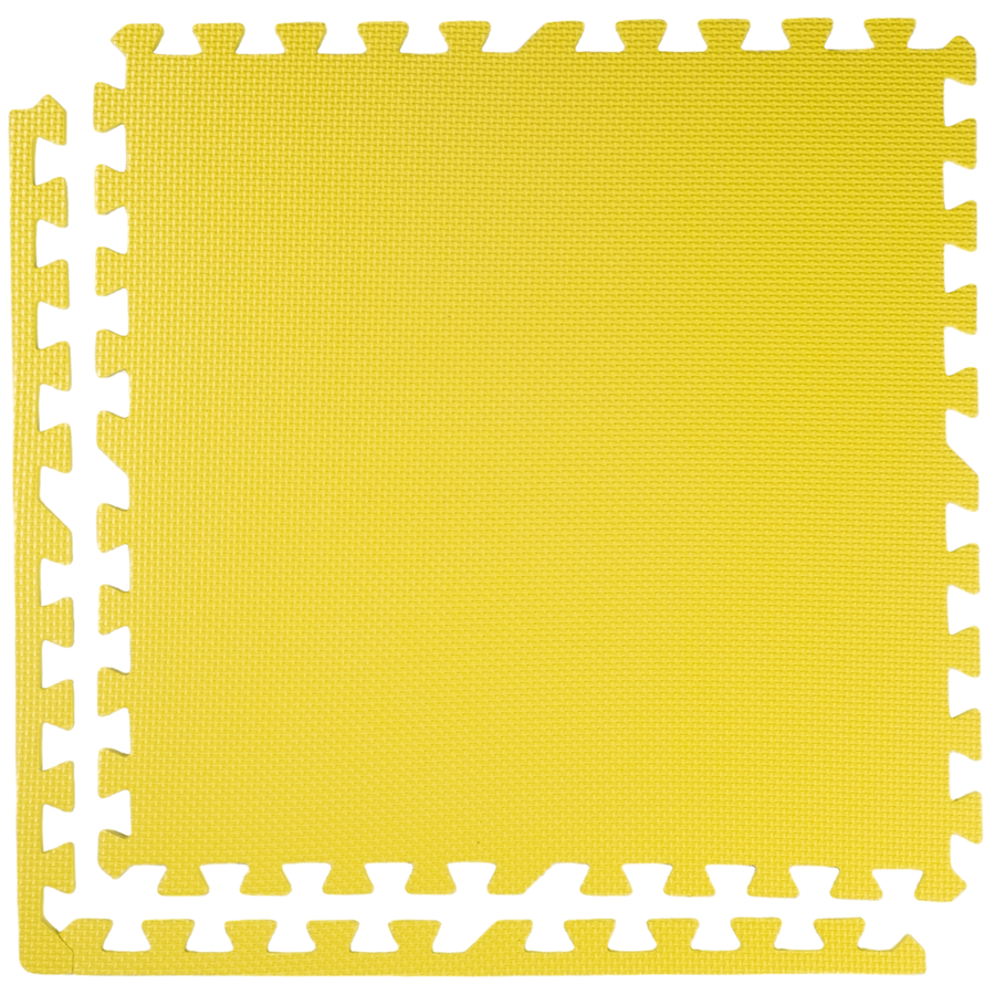 Set of 6 pcs | Foam floor puzzle mat 1cm (60x60cm) - Yellow